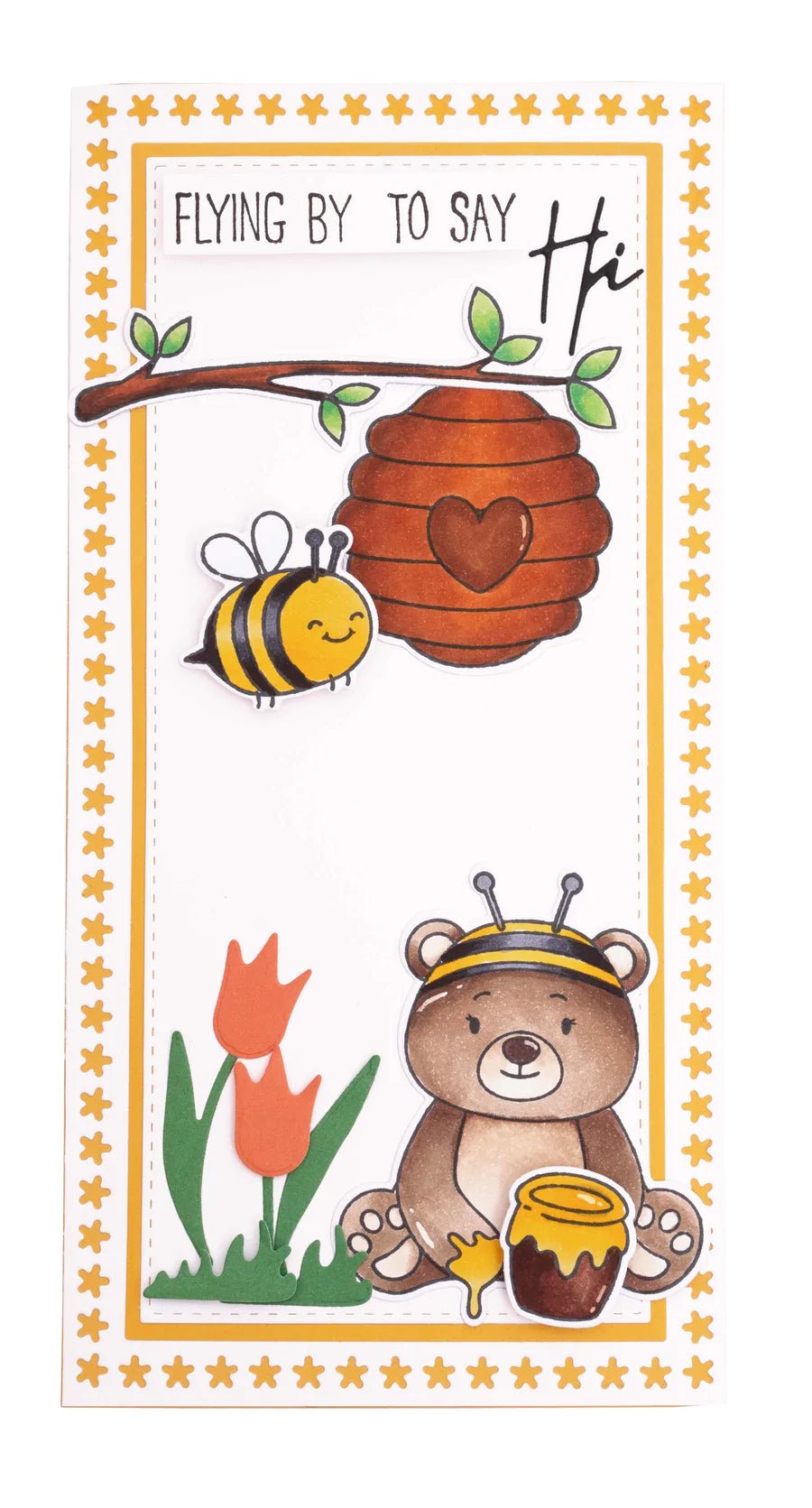 Studio Light - Stamp & Cutting Die - Bear And Bees - Sweet Stories - Messy Papercrafts