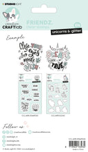 Studio Light - Stamp & Cutting Die - Unicorns & Glitter - Mini Friendz - Messy Papercrafts