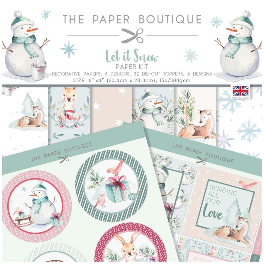 The Paper Boutique - Let it Snow Paper Kit - 8x8 Inch - Messy Papercrafts