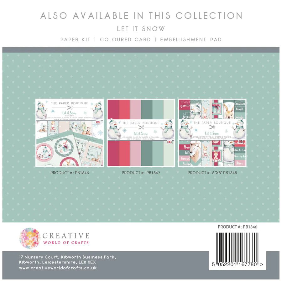 The Paper Boutique - Let it Snow Paper Kit - 8x8 Inch - Messy Papercrafts