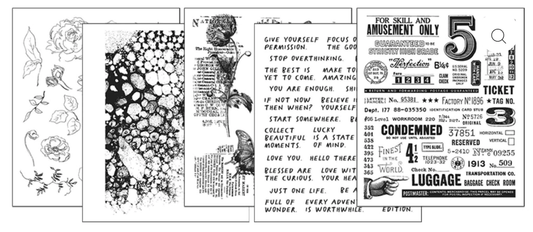 Tim Holtz Bundle - Collection Includes 5 Stamp Sets, 3 Stencils, 1 Mini Stencil Set! - Messy Papercrafts