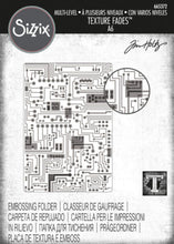 Tim Holtz Sizzix Textured Impressions Embossing Folder Circuit Tim Holtz