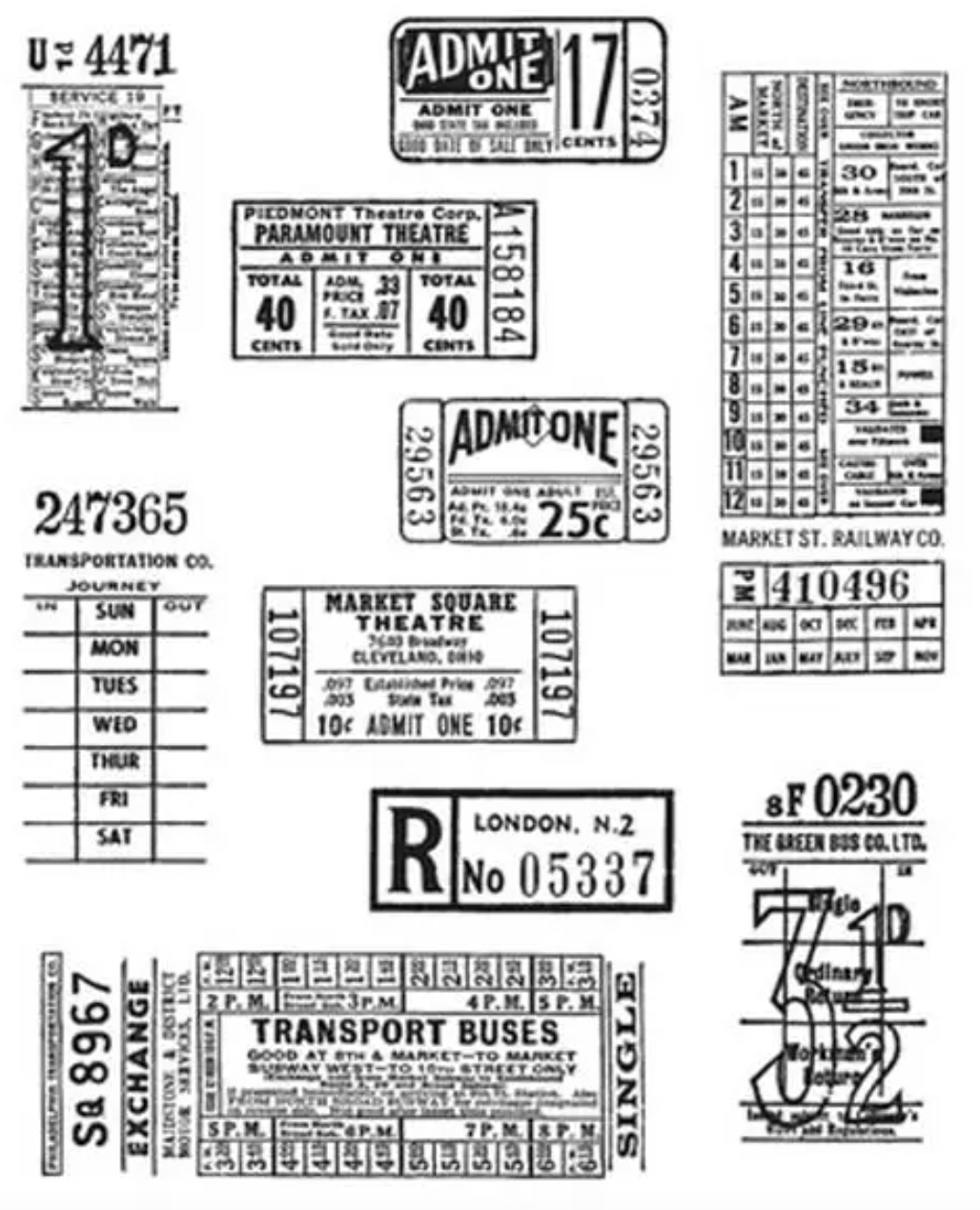 Tim Holtz - Stampers Anonymous - Cling Mount Rubber Stamp Ticket Booth - Messy Papercrafts