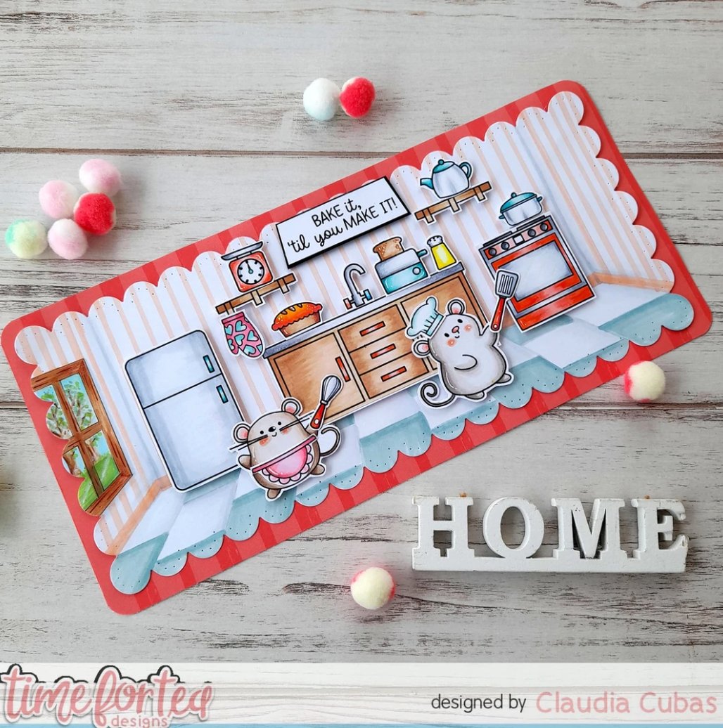 Time For Tea - Baked With More Love - Stamp Set - 4x6 Time For Tea