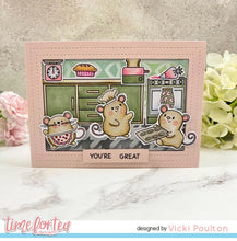 Time For Tea - Baked With More Love - Stamp Set - 4x6 Time For Tea