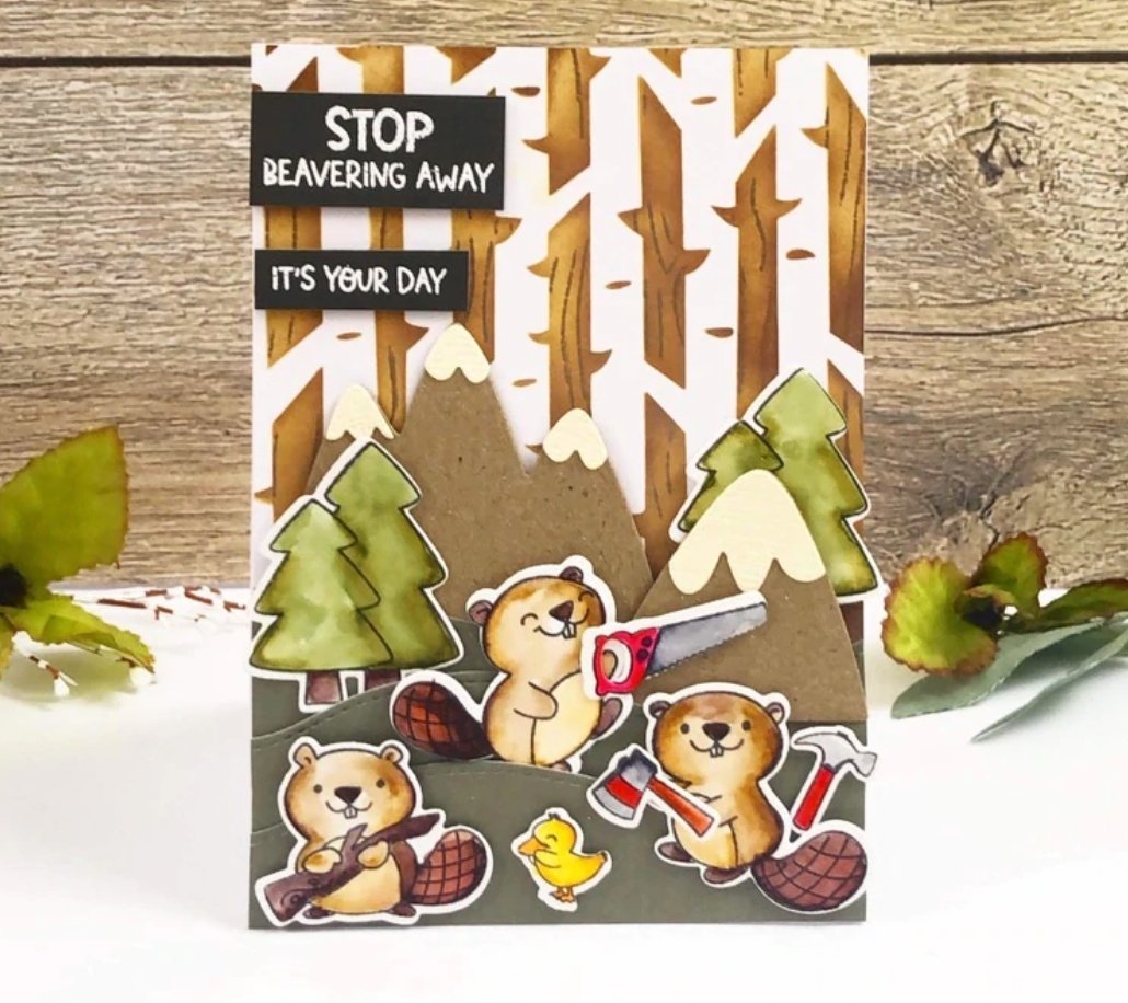 Time For Tea - Beavering Away A6 - Stamp Set - 4x6 Time For Tea