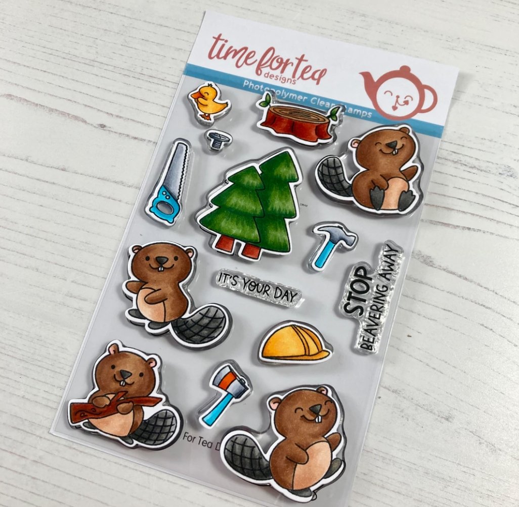 Time For Tea - Beavering Away A6 - Stamp Set - 4x6 Time For Tea