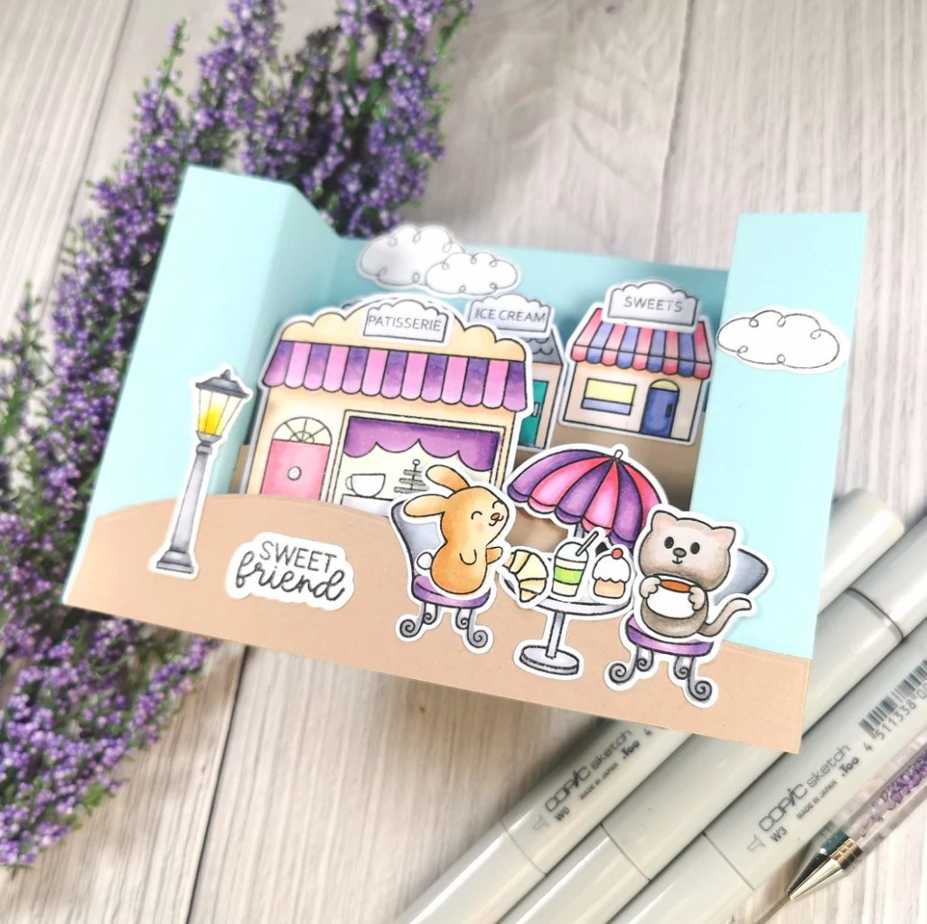 Time For Tea - Cafe Critters - Stamp Set - 4x6 Time For Tea