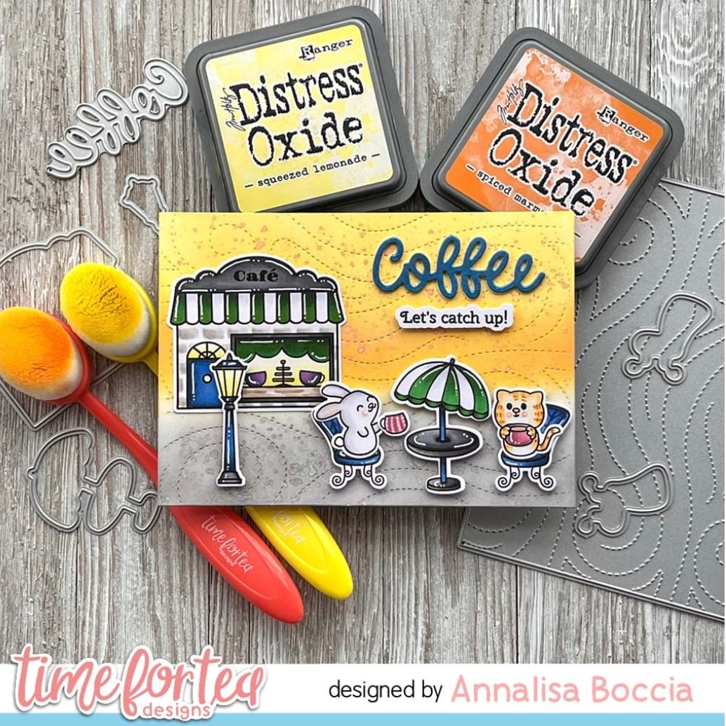 Time For Tea - Cafe Critters - Stamp Set - 4x6 Time For Tea