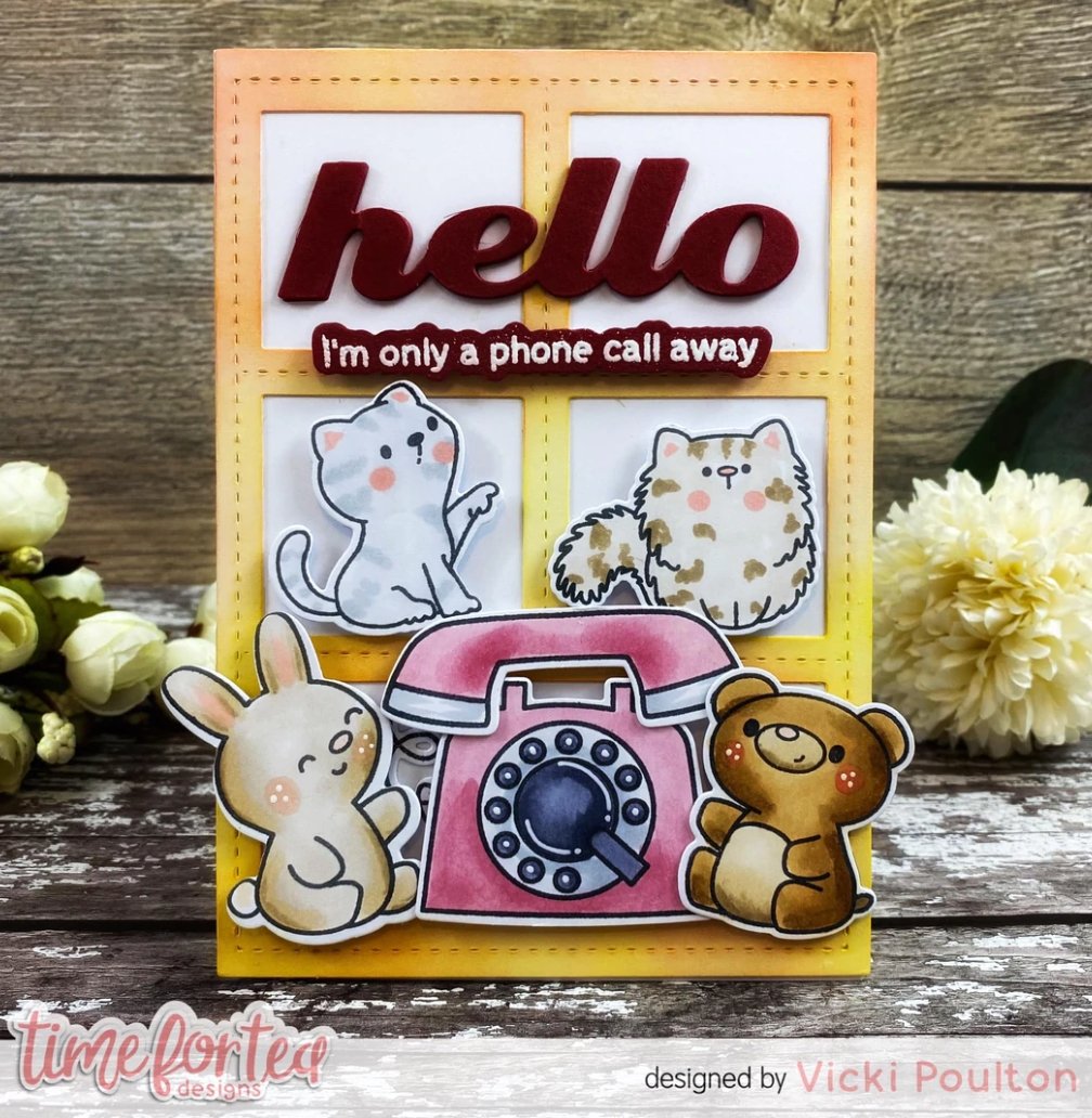 Time For Tea Designs - Let's Chat - A6 Stamp Set - Messy Papercrafts