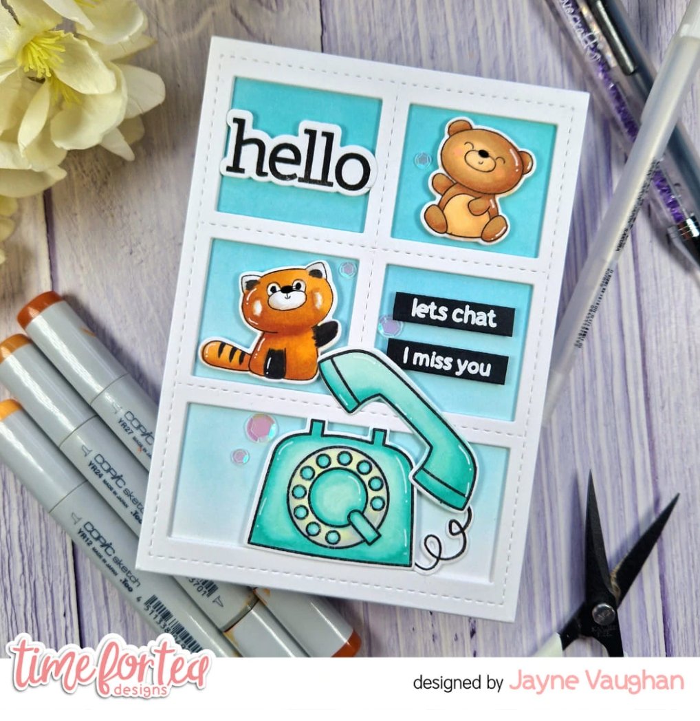 Time For Tea Designs - Let's Chat - A6 Stamp Set - Messy Papercrafts