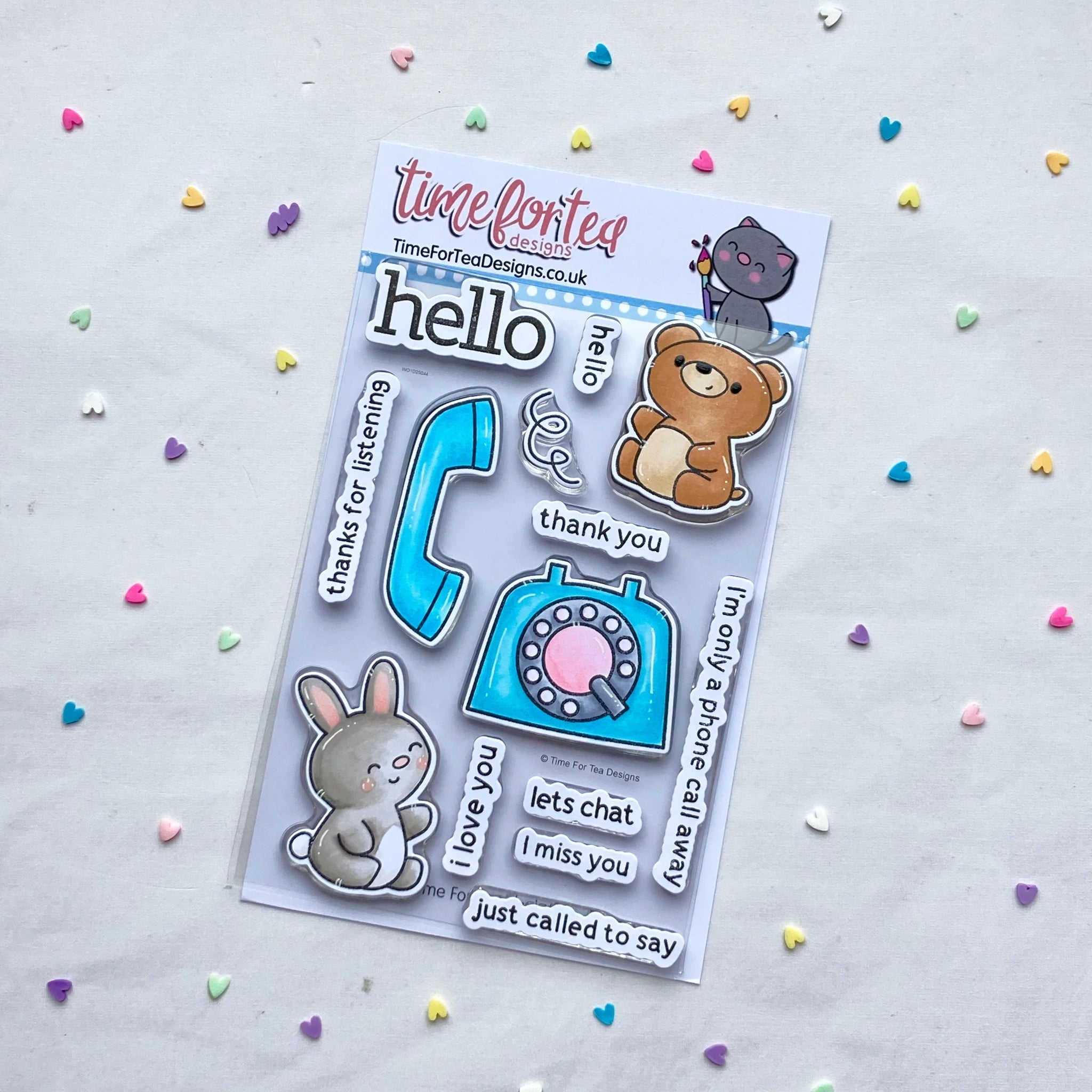 Time For Tea Designs - Let's Chat - A6 Stamp Set Time For Tea Designs