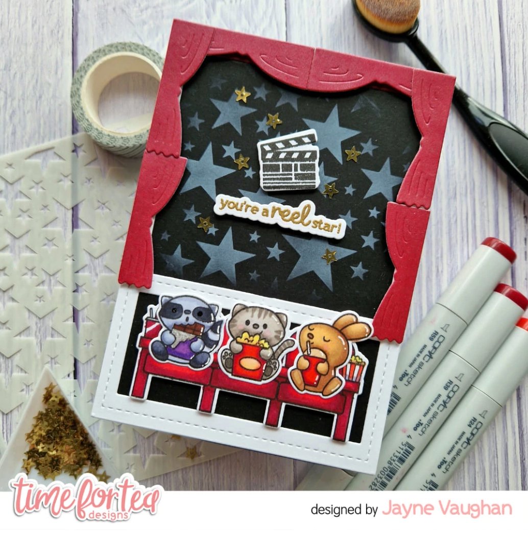 Time For Tea Designs - Movie Star Stencil - Messy Papercrafts