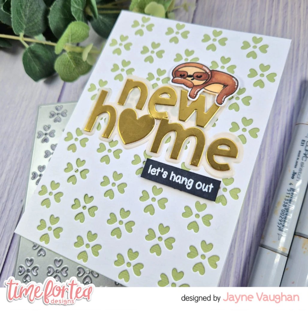Time For Tea Designs - New Home Sentiment Dies - Messy Papercrafts