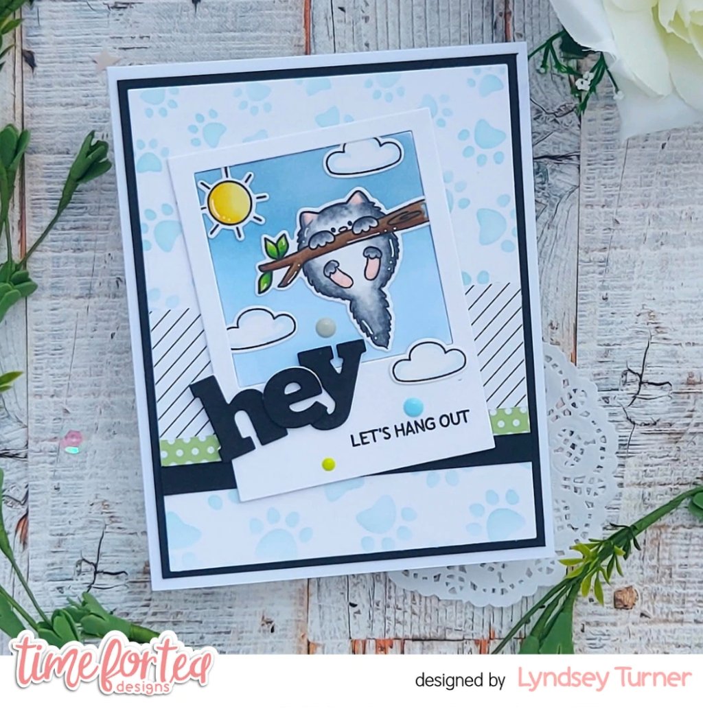 Time For Tea Designs - Pawsome Prints Stencil - Messy Papercrafts