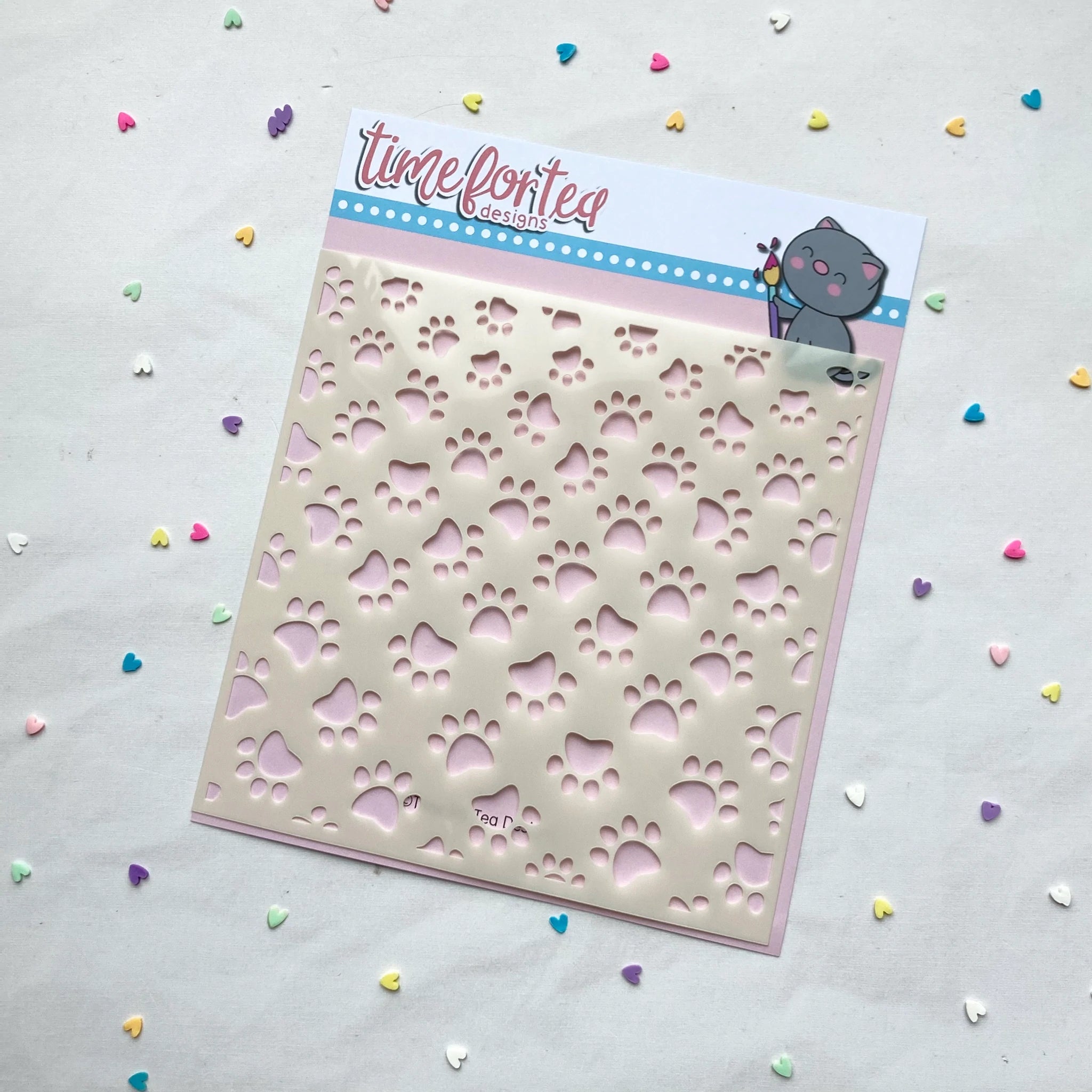 Time For Tea Designs - Pawsome Prints Stencil Time For Tea Designs