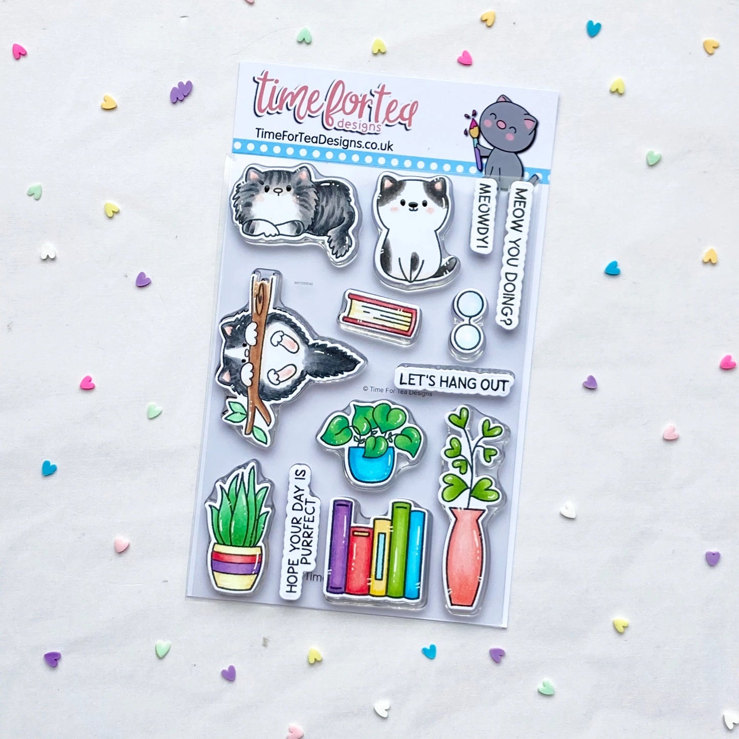 Time For Tea Designs - Purrfect Day - A6 Stamp Set Time For Tea Designs