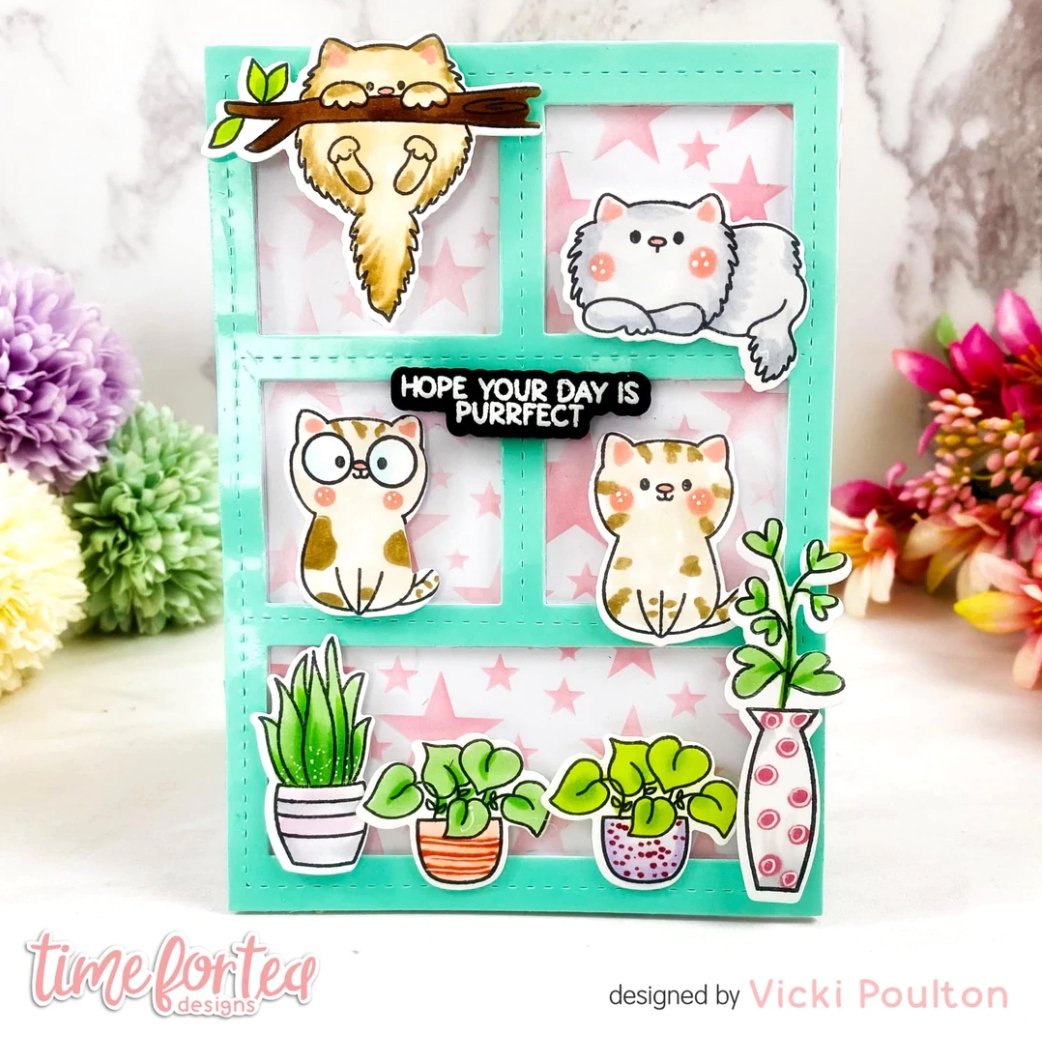 Time For Tea Designs - Stitched Window Cover Die - Messy Papercrafts