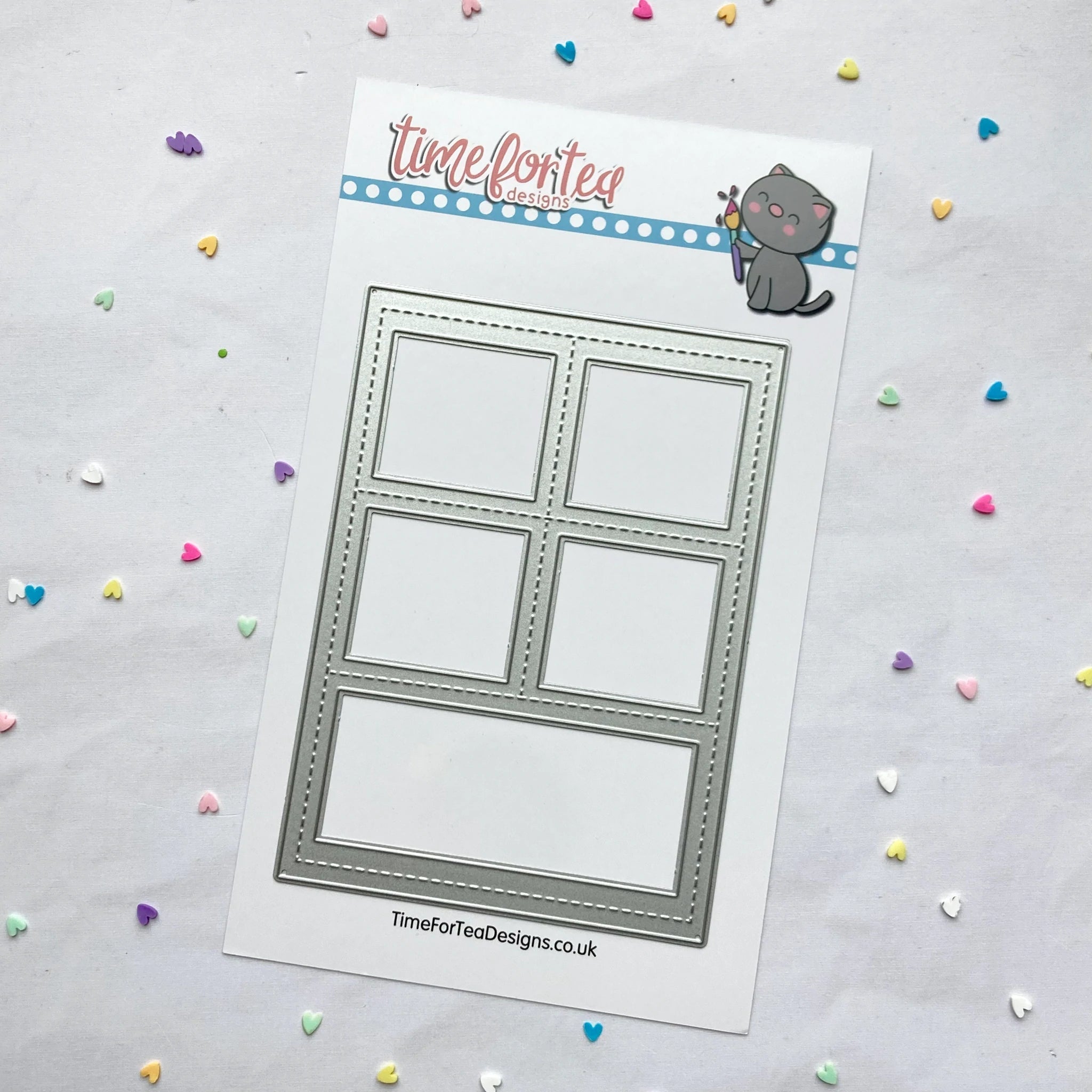 Time For Tea Designs - Stitched Window Cover Die Time For Tea Designs