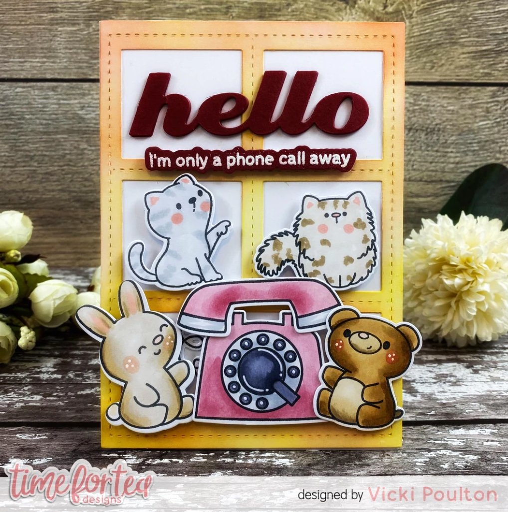 Time For Tea Designs - Stitched Window Cover Die - Messy Papercrafts