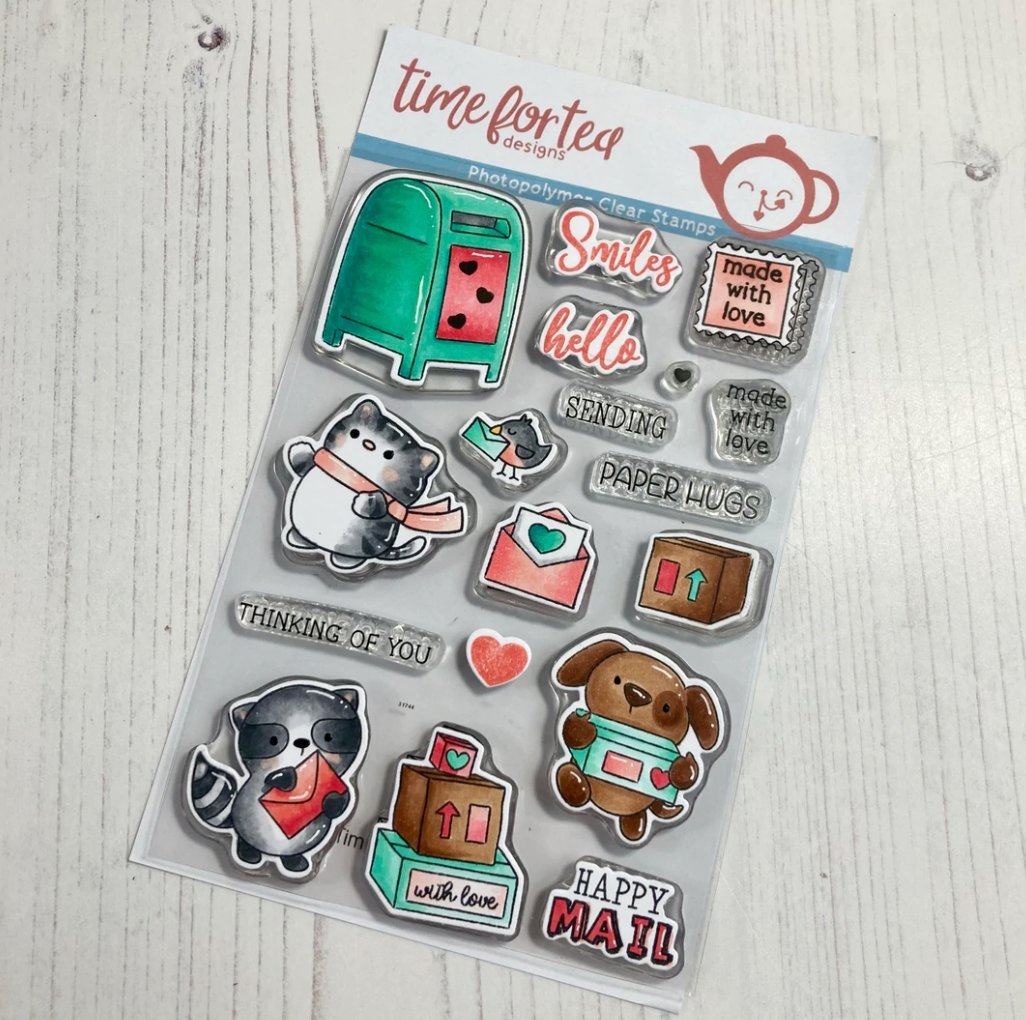 Time For Tea - Happy Mail Critters - Stamp Set - 4x6 Time For Tea