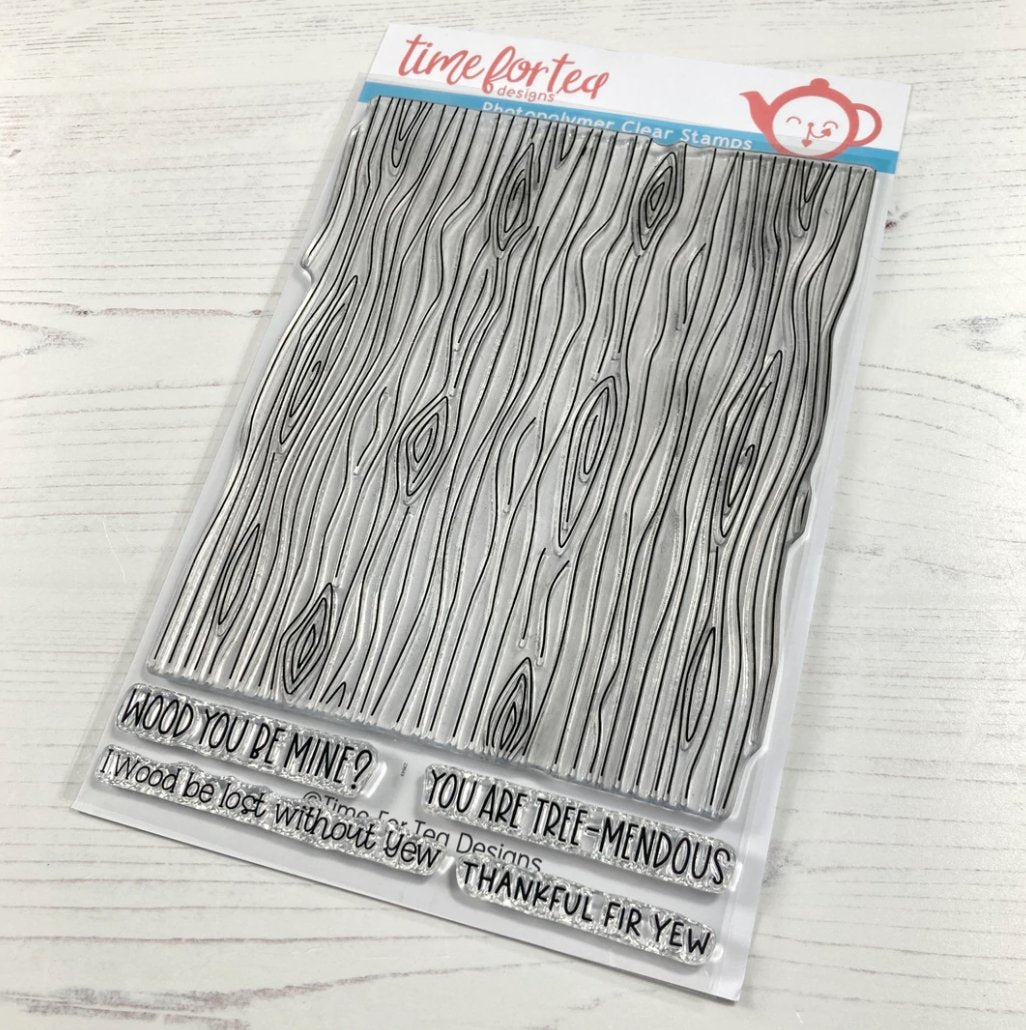 Time For Tea - Woodgrain A5 - Stamp Set Time For Tea