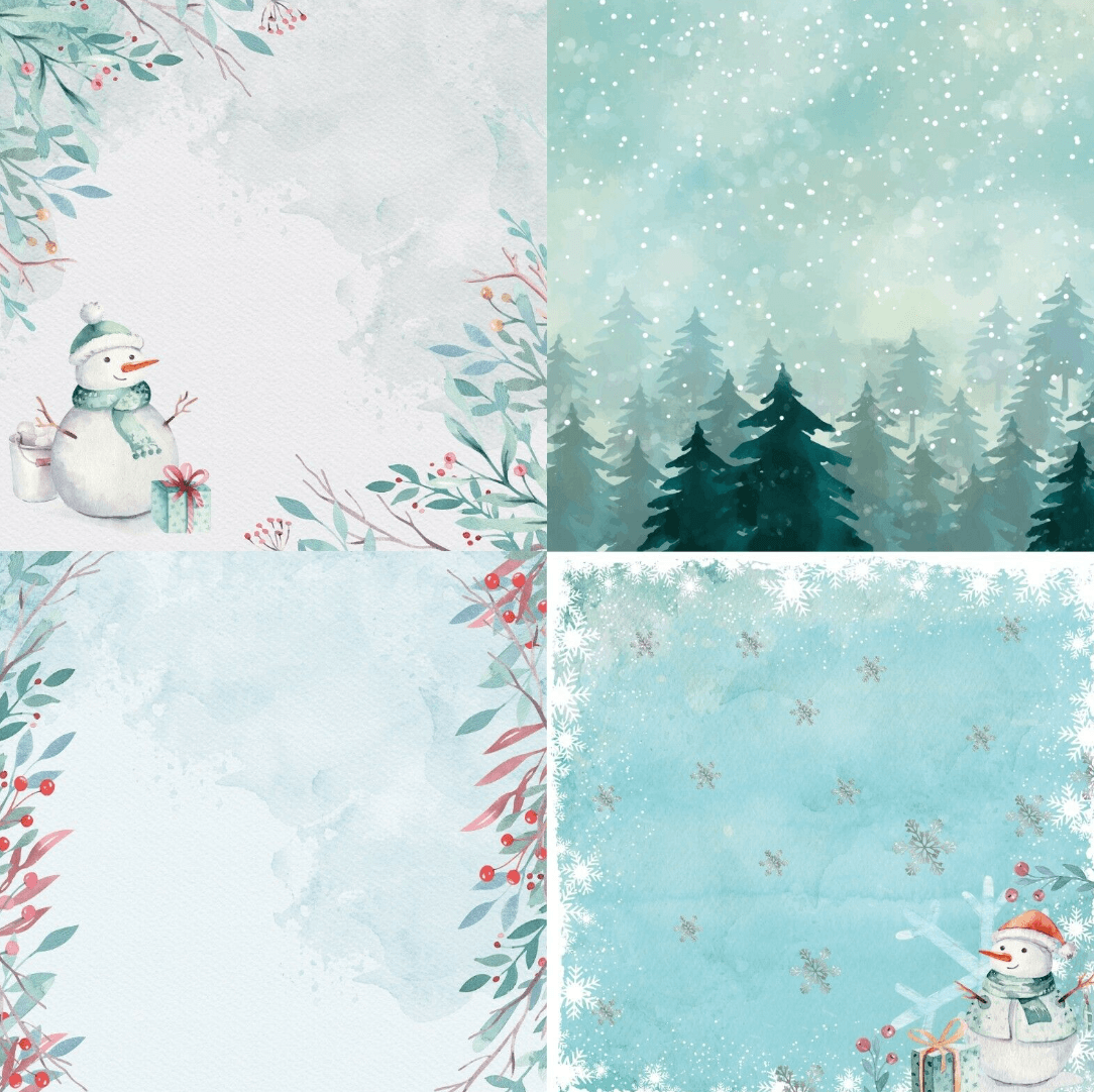 Watercolor Christmas - Signature Collection - 12x12 Inch - Messy Papercrafts
