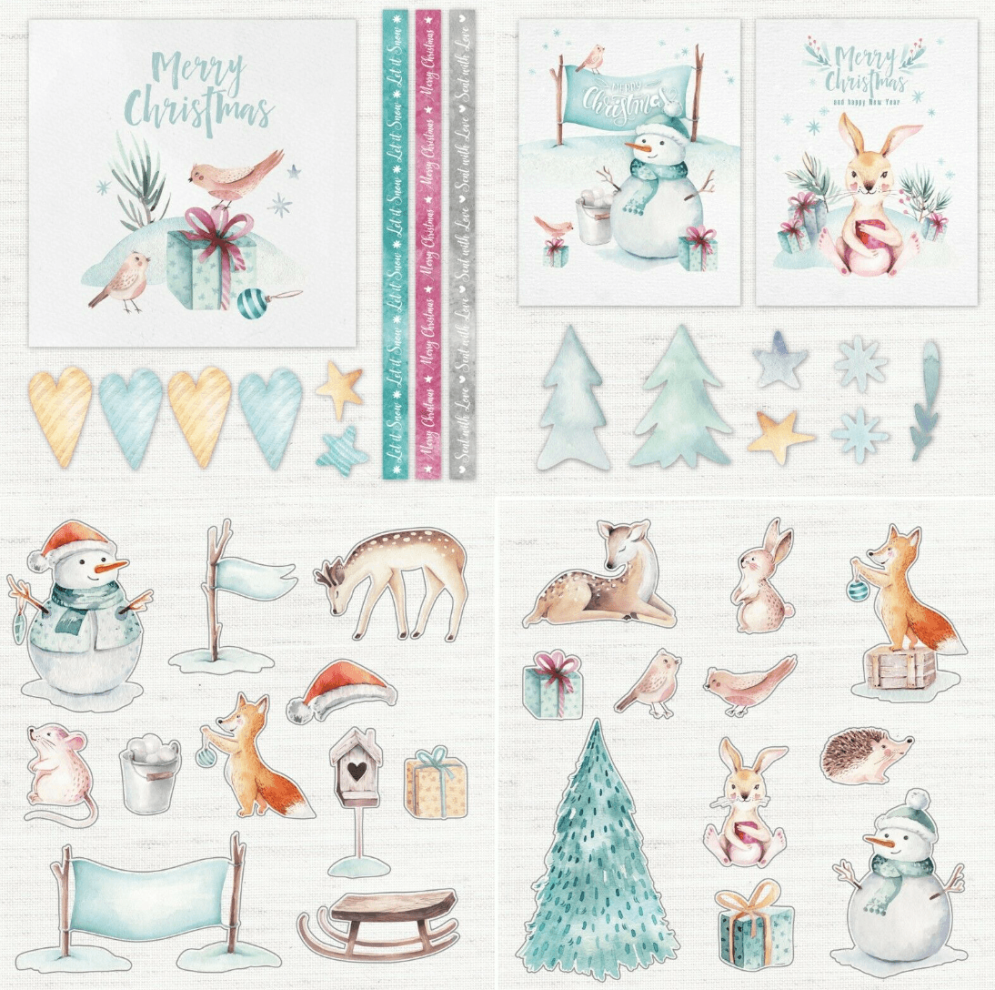 Watercolor Christmas - Signature Collection - 12x12 Inch - Messy Papercrafts