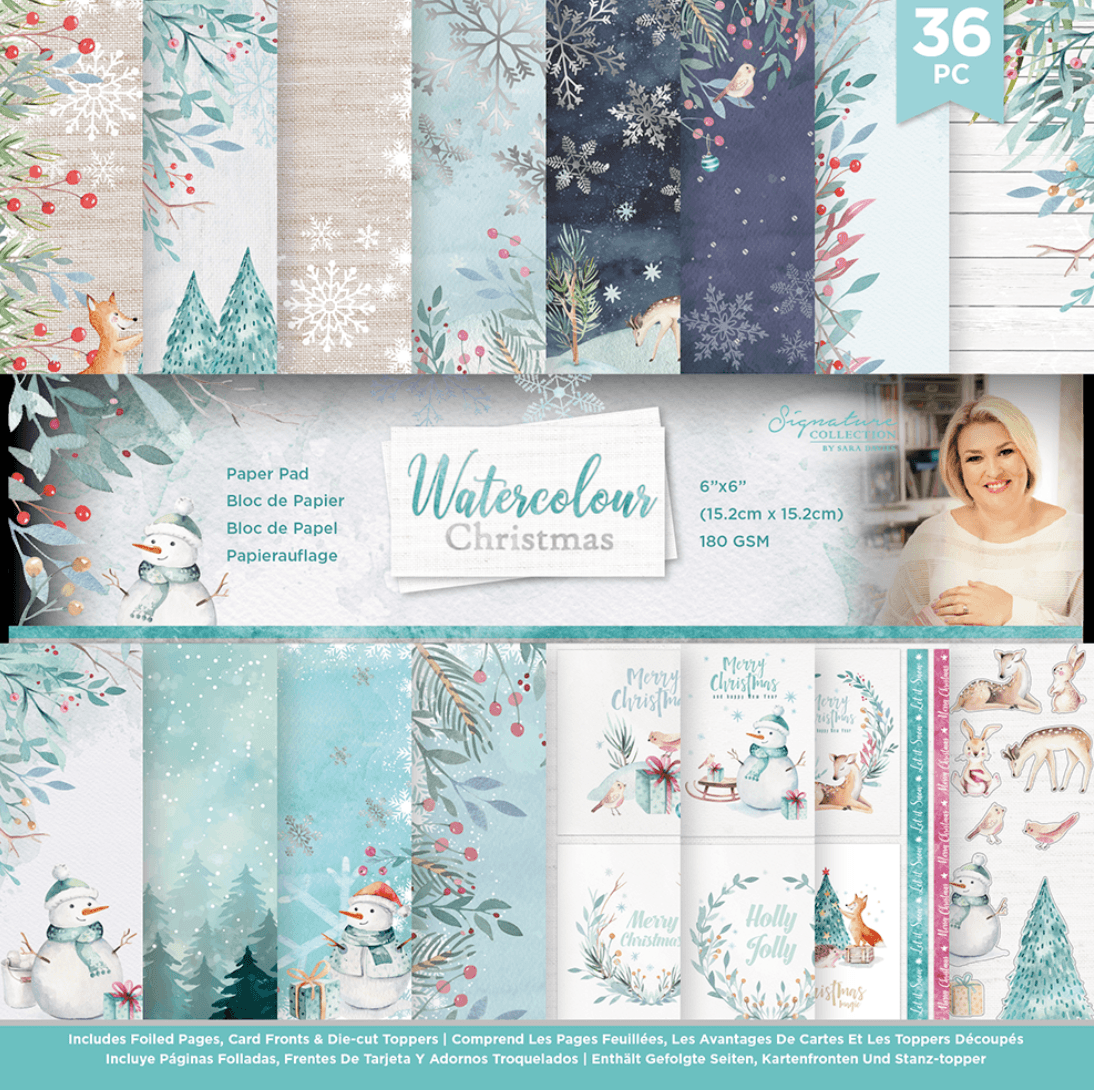 Watercolor Christmas - Signature Collection - 6x6 Inch - Messy Papercrafts