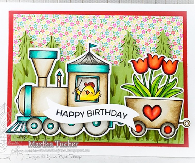 Your Next Stamp - All Aboard Bunch Of Happiness Stamp Set - 4×6 Inch Your Next Stamp